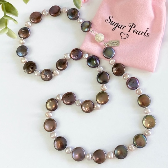 Sugar Pearls Jewelry - Freshwater Coin Pearl Necklace